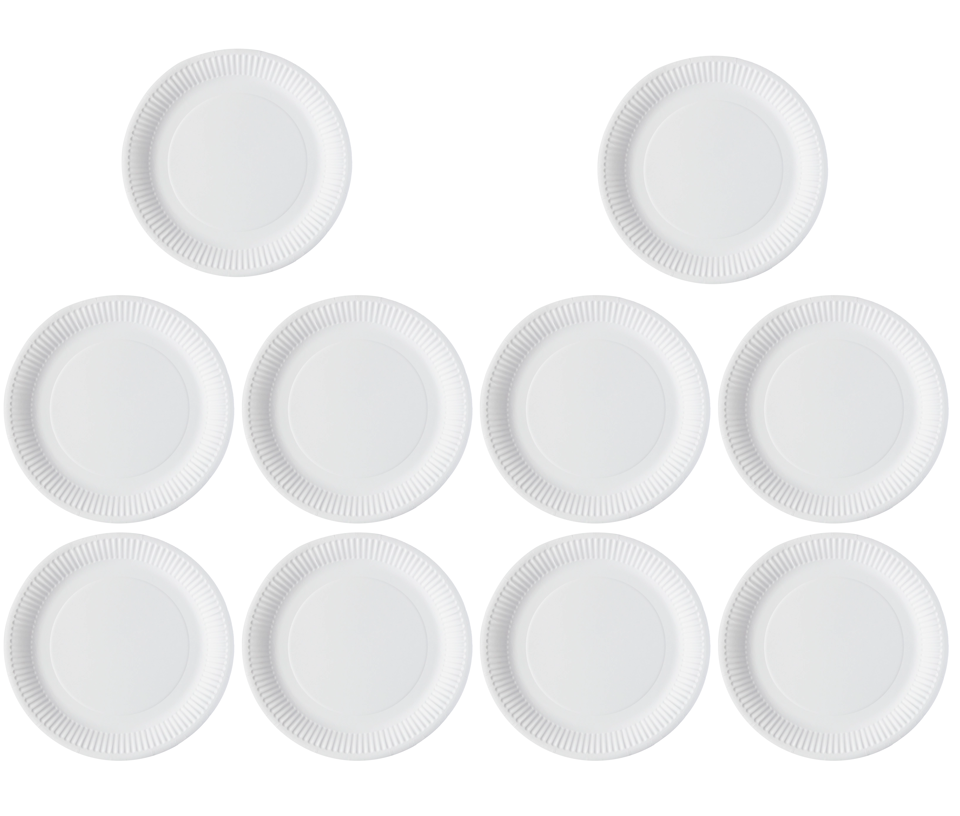 10 x Green Spirit 7 Round Paper Plates