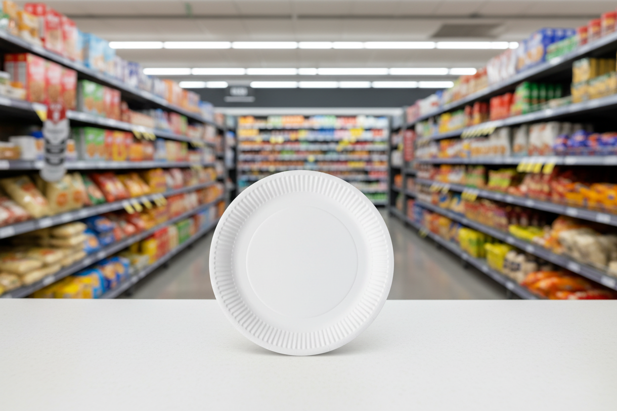 10 x Green Spirit 7 Round Paper Plates