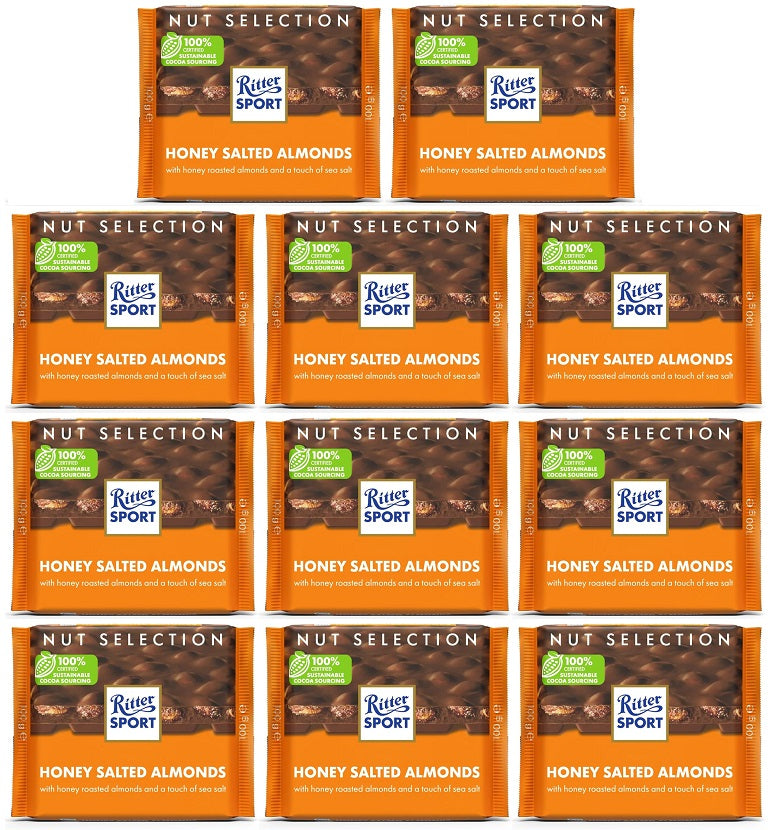 11 x Ritter Sport Nut Selection Honey Salted Almonds 100G