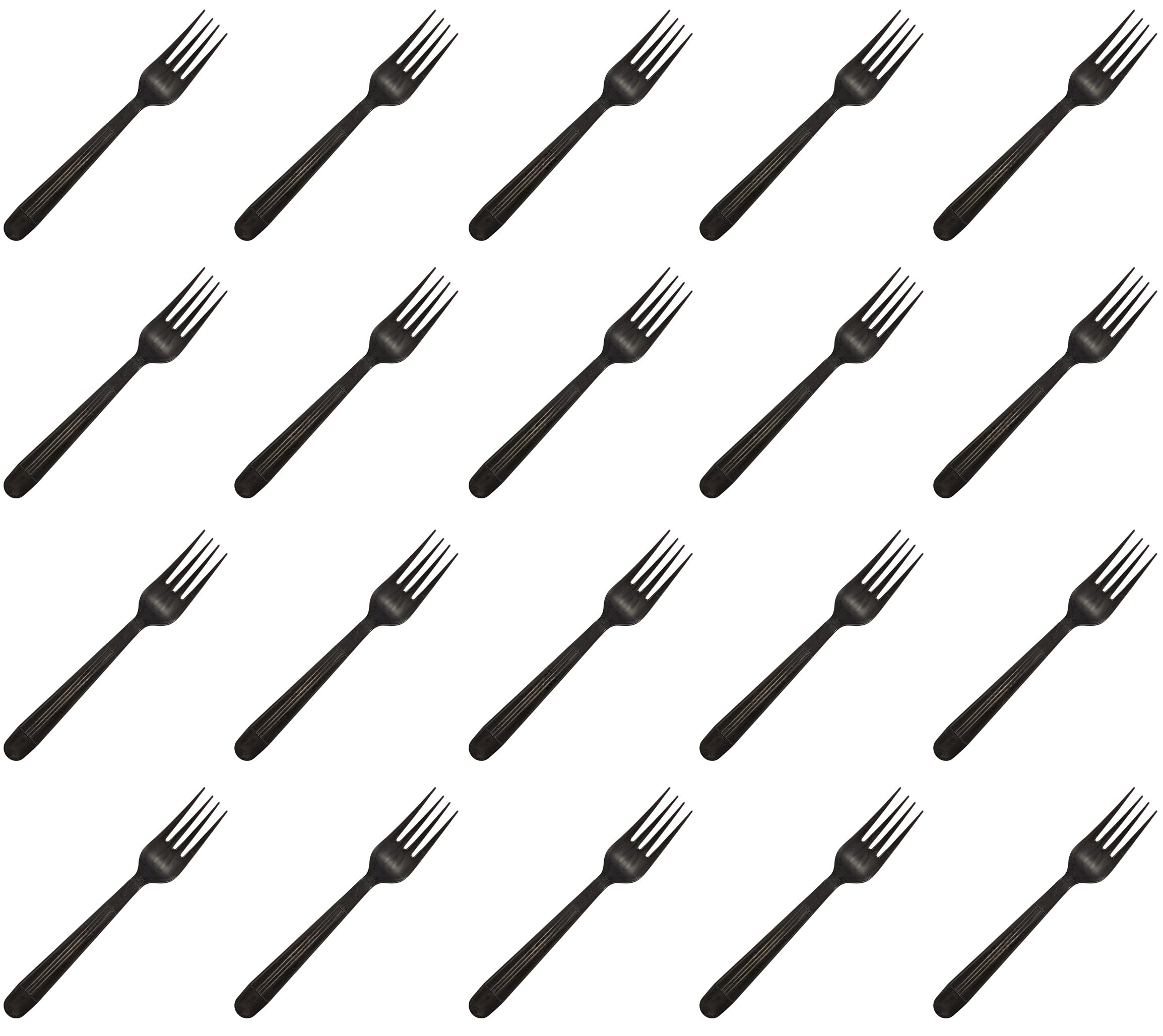 20 x Cutlery Reusable Hd Pp Fork Black