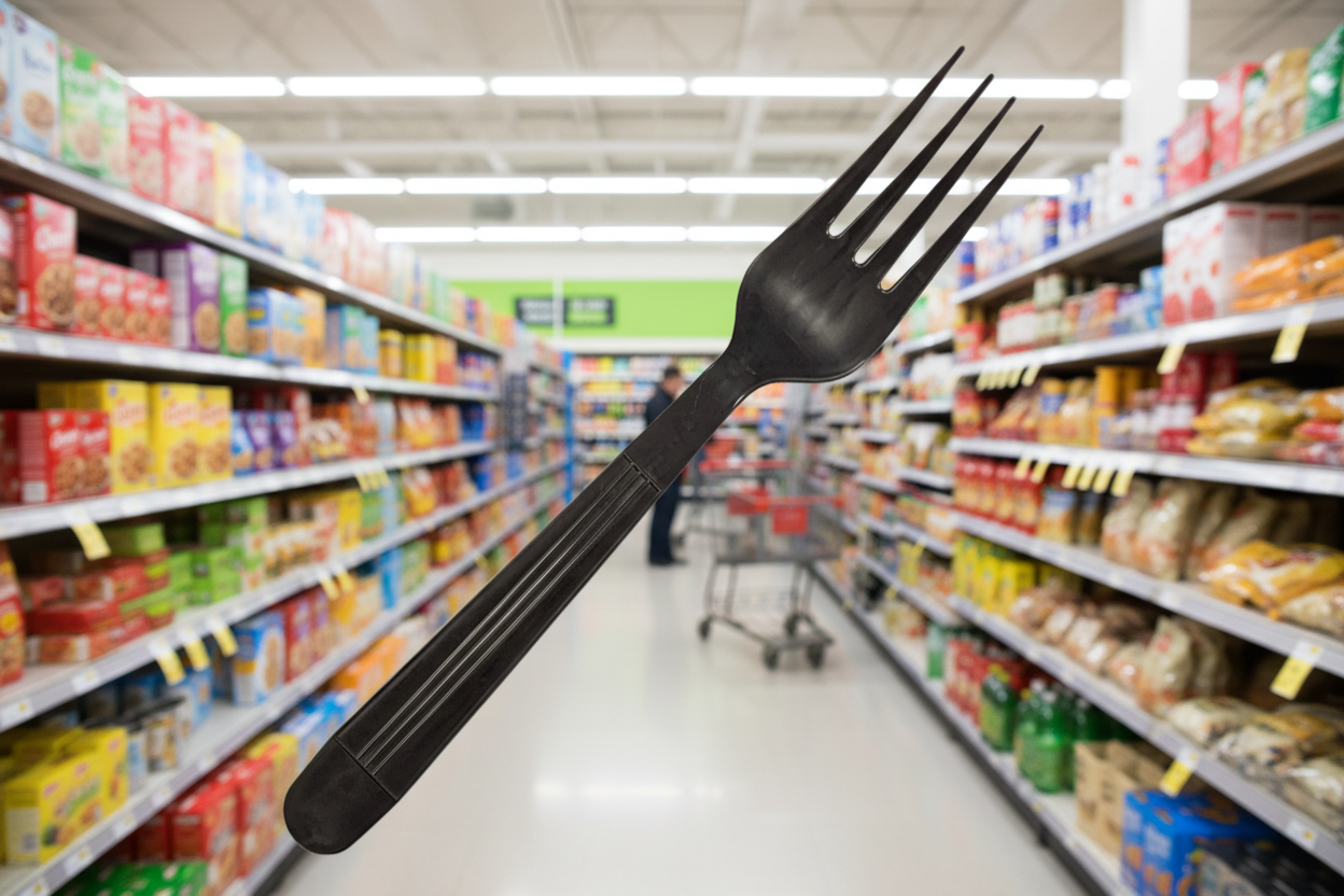 20 x Cutlery Reusable Hd Pp Fork Black