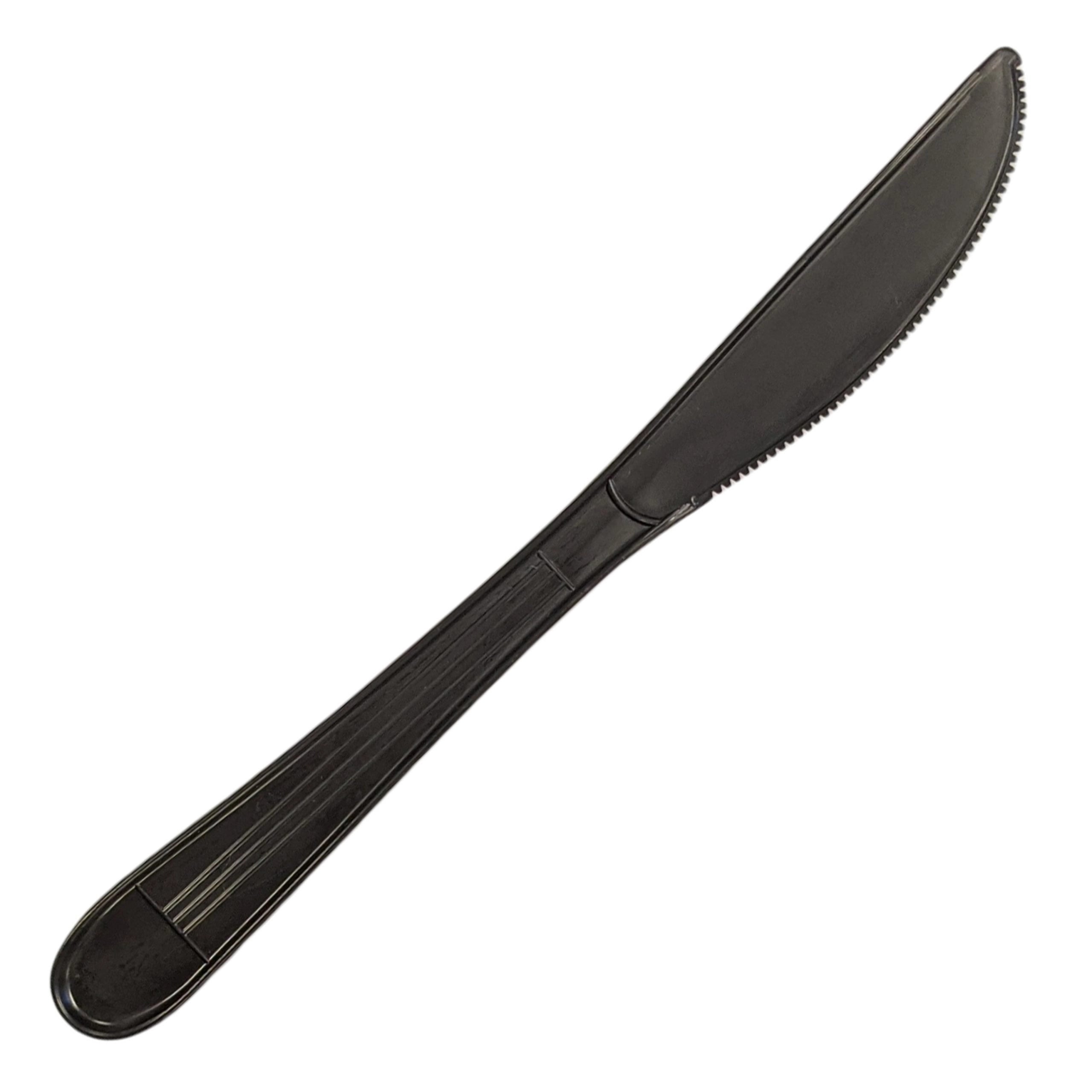 20 x Cutlery Reusable Hd Pp Knife Black