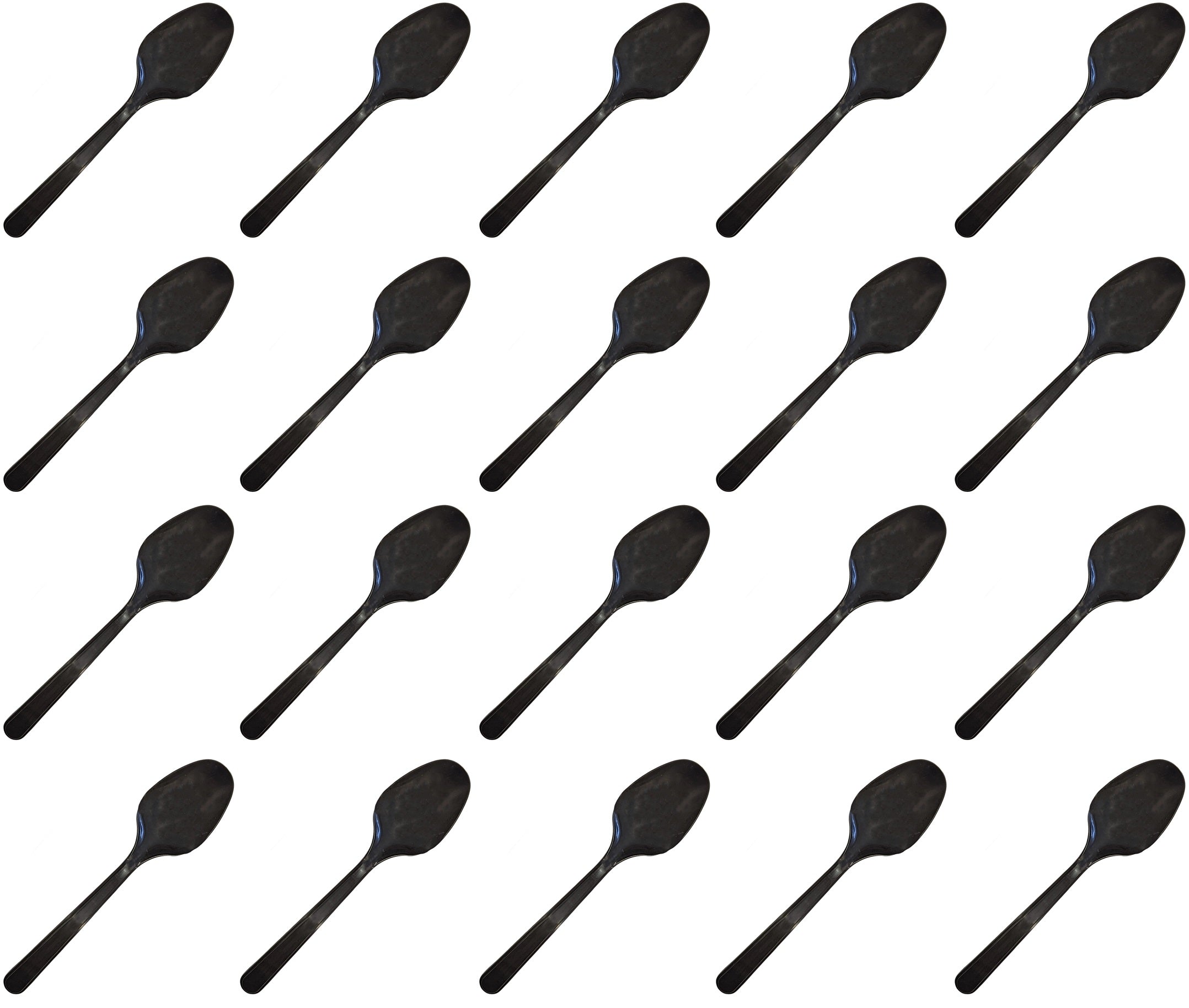 20 x Cutlery Reusable Hd Pp Spoon Black