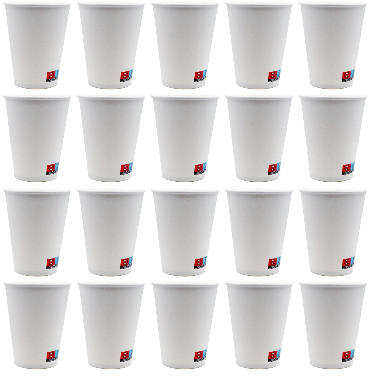 20 x 12 Oz Single Wall White Hot Cup 50 X 20