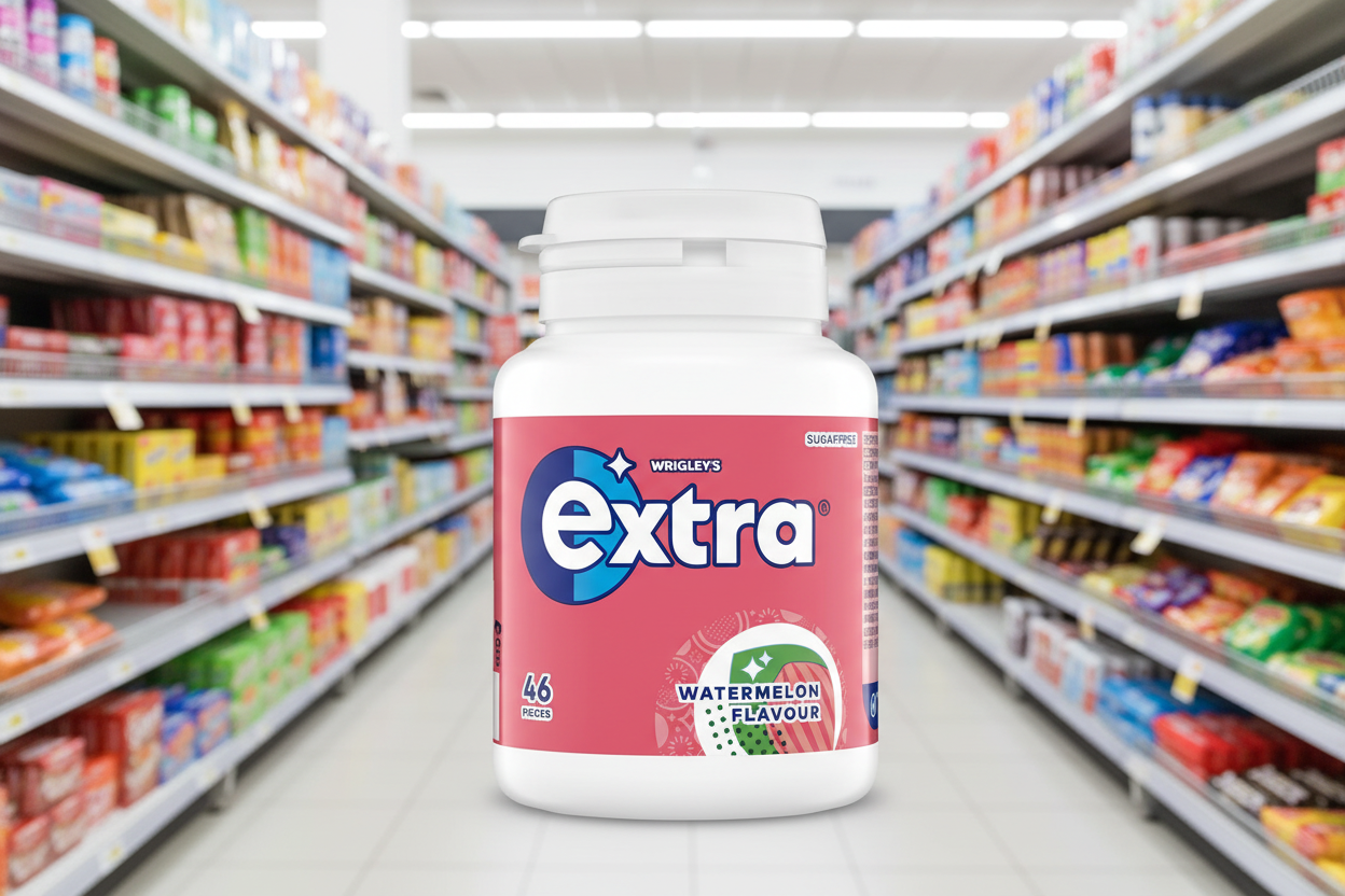 6 x Extra Watermelon Chewing Gum Bottle 46pce - 46 PCE