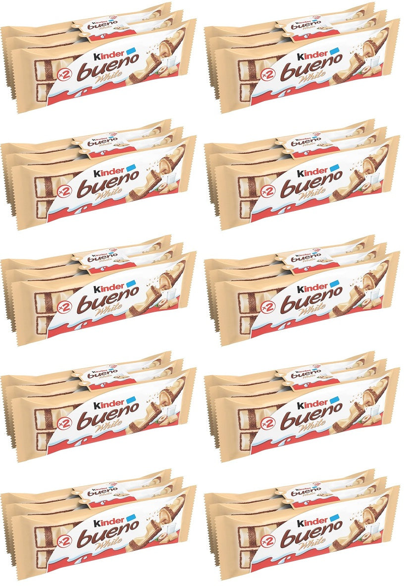 10 x Kinder Bueno White Milk And Hazelnuts 3 X 39G (117G)