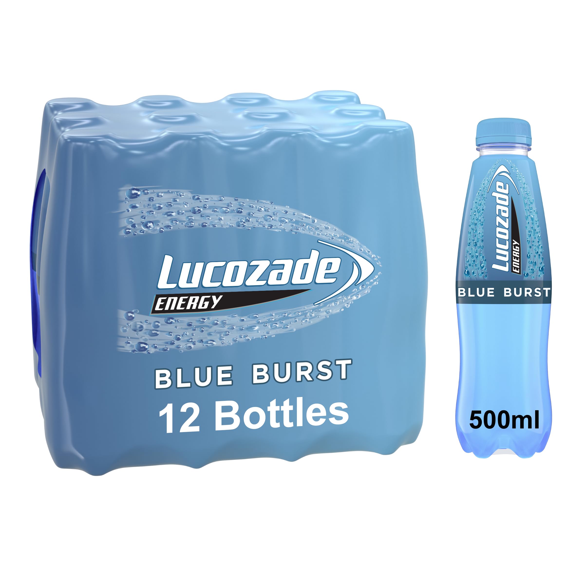 12 x Lucozade Energy Blue Burst 500Ml