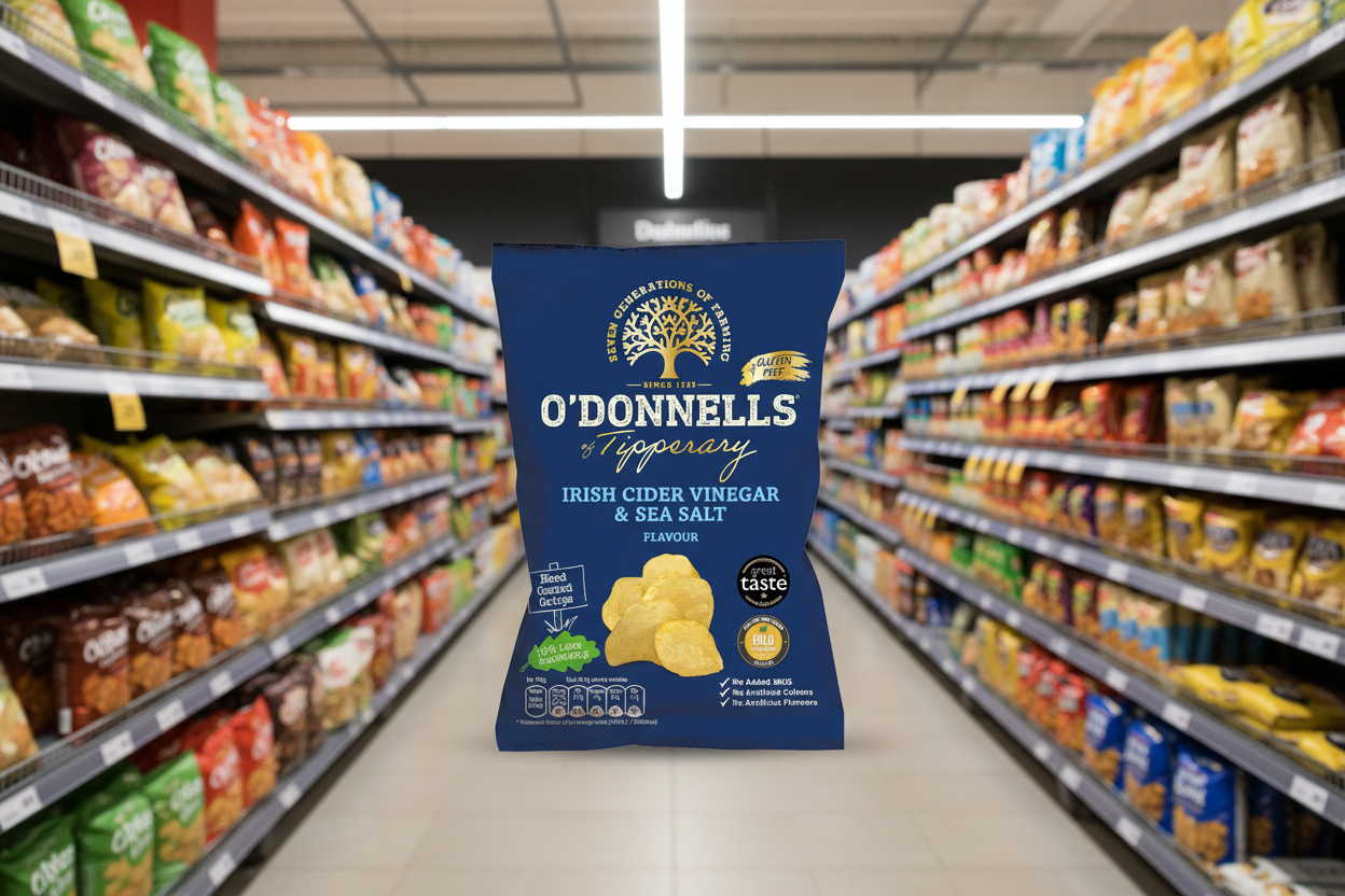 32 x Odonnells Of Tipperary Crisps Salt & Irish Cider Vinegar 44G