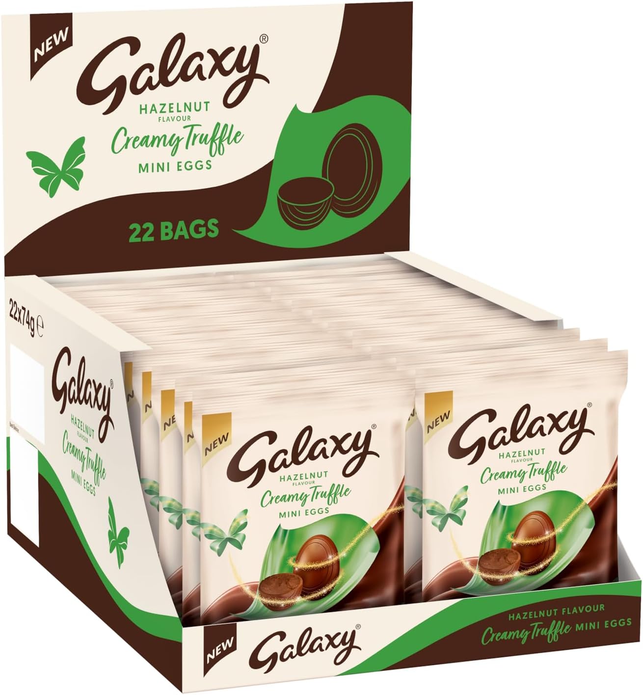22 x Galaxy Milk Chocolate & Hazelnut Mini Egg bag - 80GM