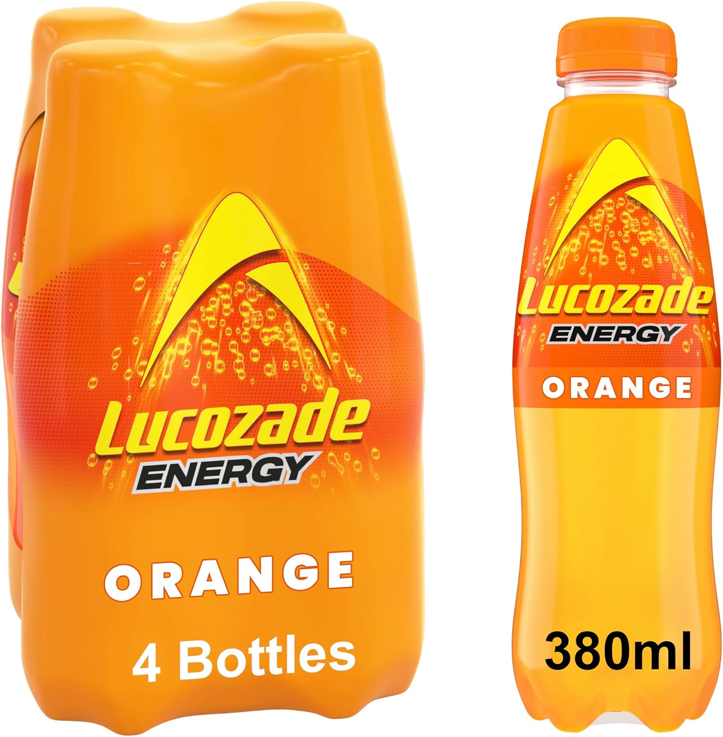 6 x Lucozade Energy Drink Orange 4 X 380Ml