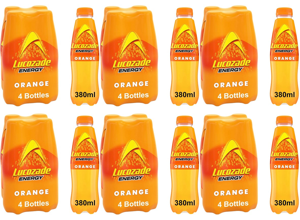 6 x Lucozade Energy Drink Orange 4 X 380Ml