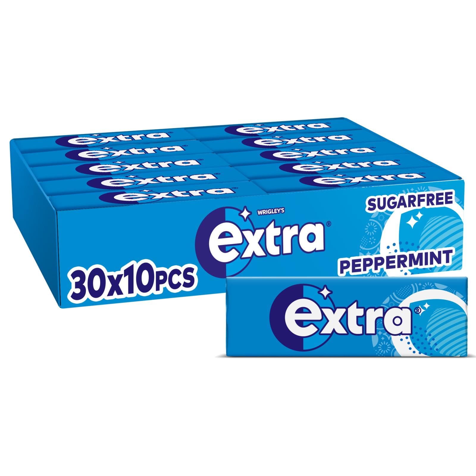 30 x Extra Peppermint Sugarfree Chewing Gum 10 Pieces
