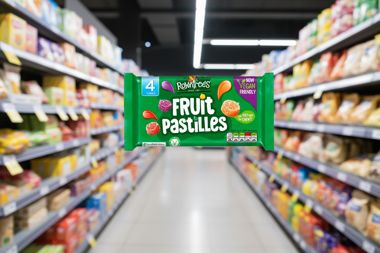 20 x Rowntree's Fruit Pastilles Vegan Friendly Sweets Multipack 42.8G 4 Pack