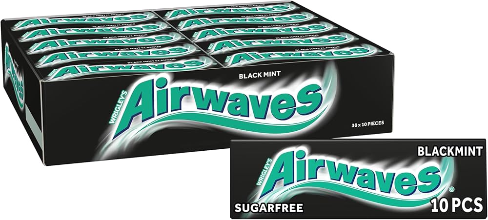 30 x Airwaves Black Mint Gum 10 Pce