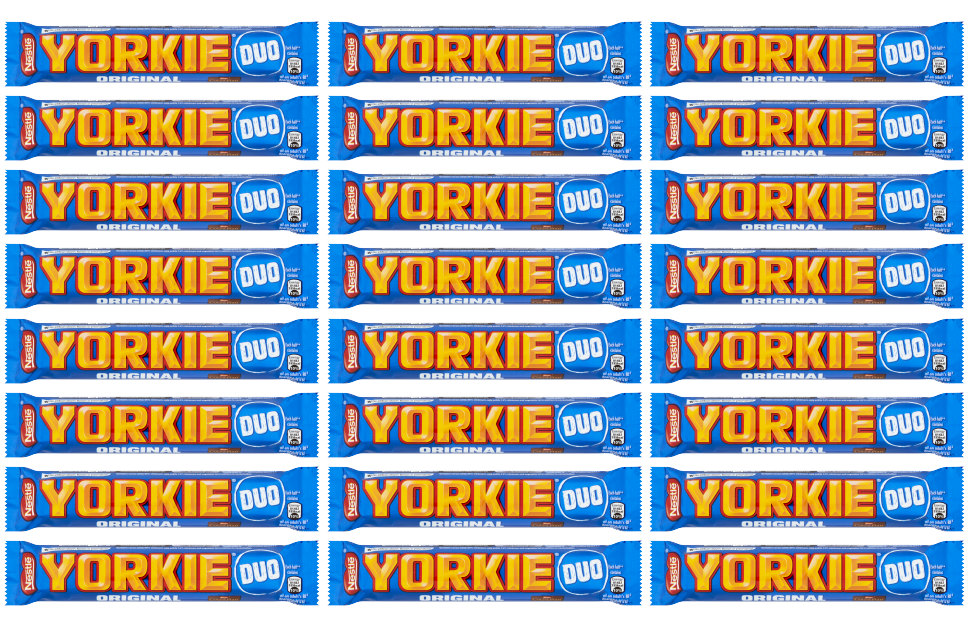 24 x Yorkie Milk Chocolate Duo Bar 72G