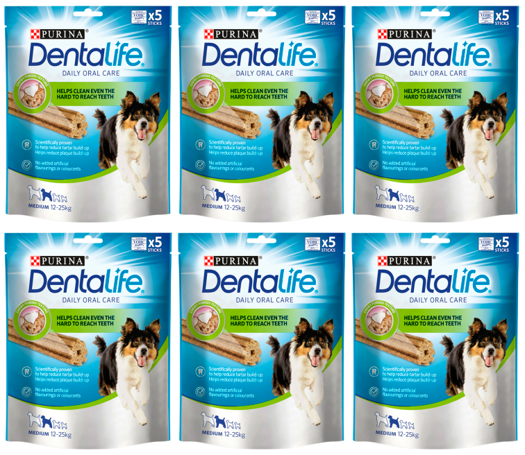 6 x Purina Dentalife Medium 5 Stick - 115GM
