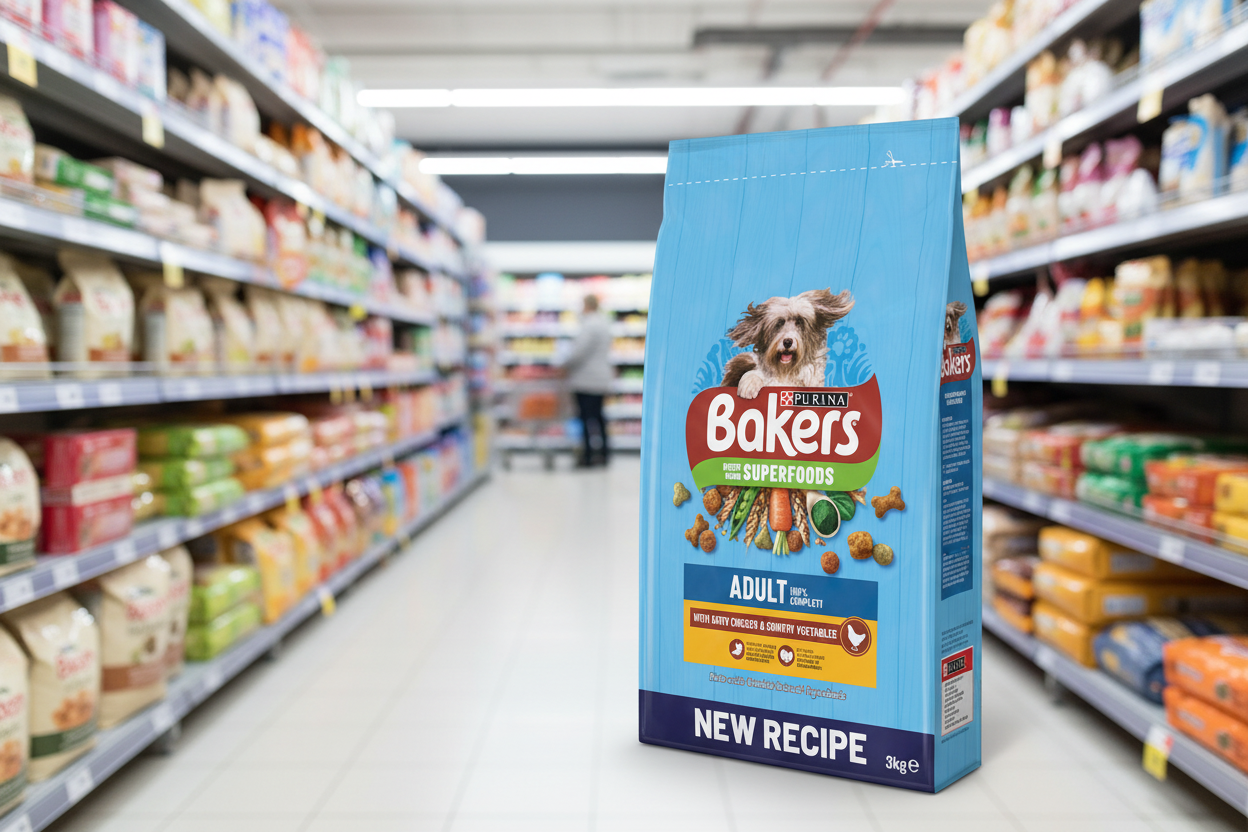 4 x Purina Bakers Adult Chicken & Vegetable 3Kg