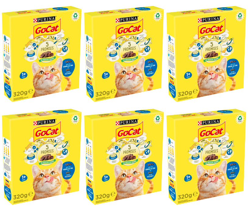 6 x Go Cat Tuna & Herring & Veg 320Gm