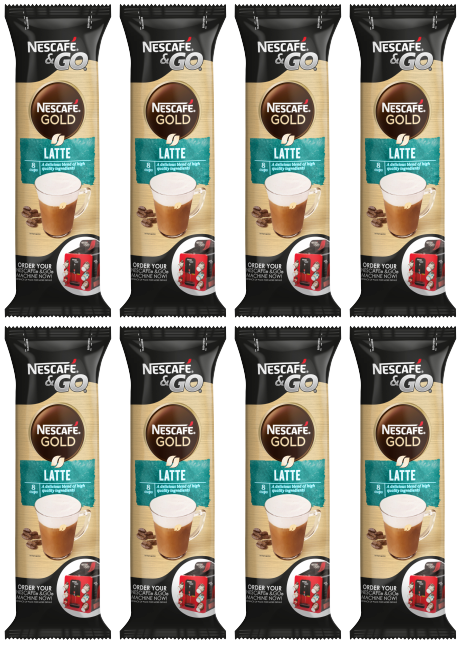 8 X Nescafe Go Latte Cup Cup