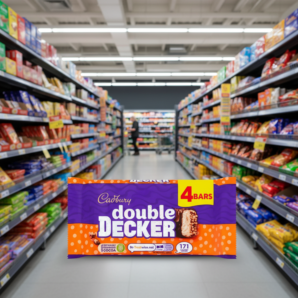 8 x Cadbury Double Decker Snacksize 4Pk 149Gm
