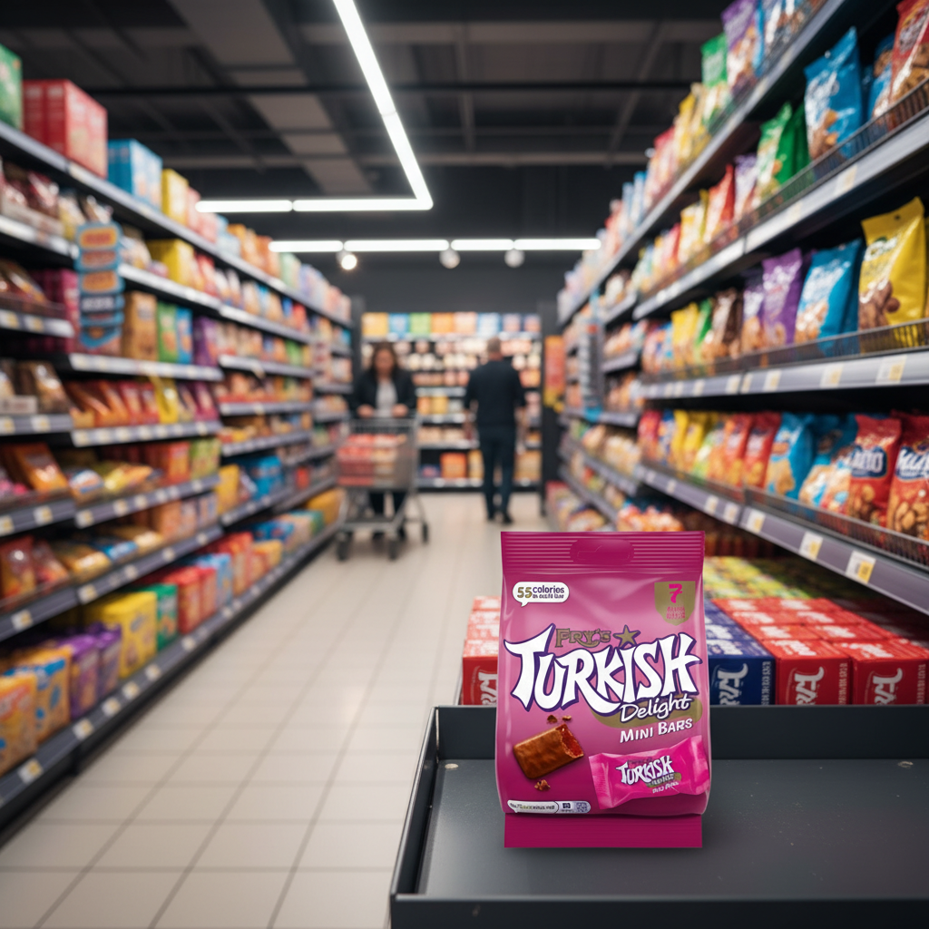 20 x Frys Turkish Delights Mini Bars Pouch 105Gm