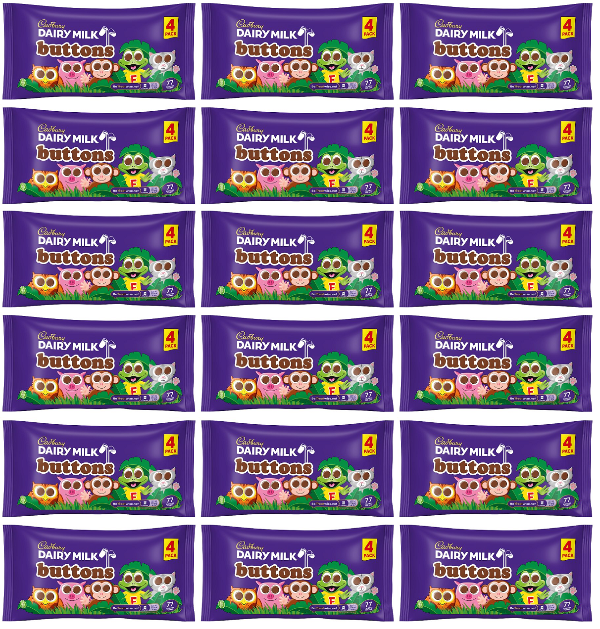 18 x Cadbury Dairy Milk Buttons 4pk - 57.6GM