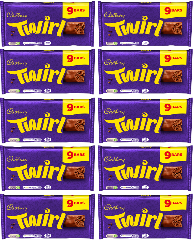 10 x Cadbury Twirl 9pk - 193.5GM