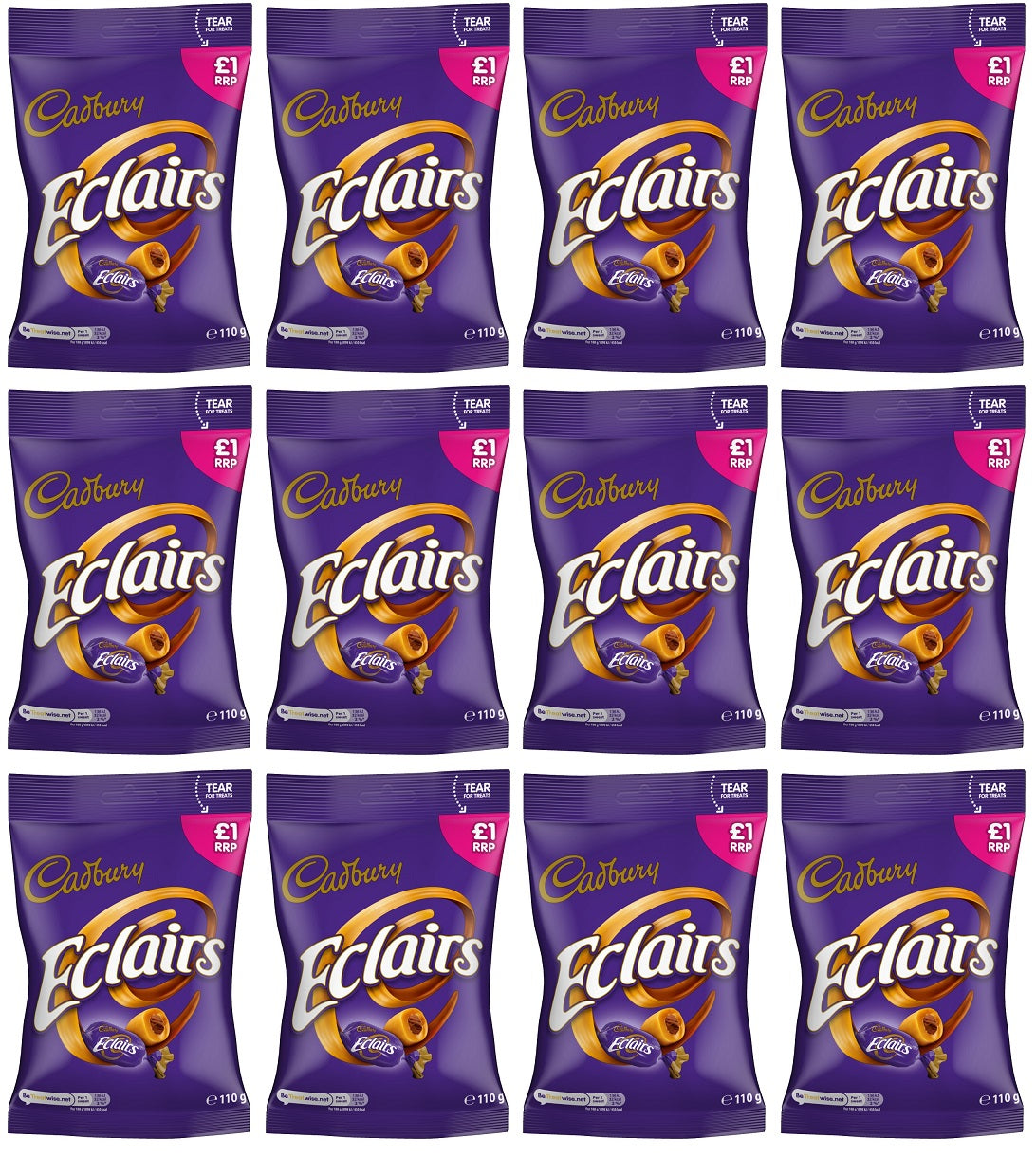 12 X Cadbury Eclairs Classic - 110Gm