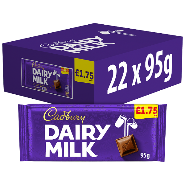 22 X Cadbury Made To Share Dairy Milk Bar - 95Gm