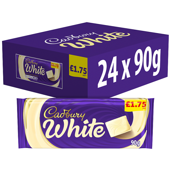 24 X Cadbury White Chocolate Bar - 90Gm