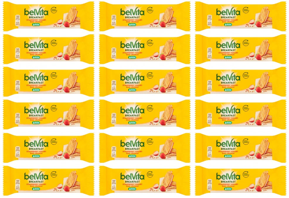18 x Belvita Duo Strawberry & Yogurt 50.6Gm