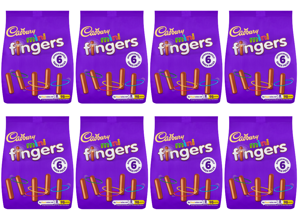 8 x Cadbury Mini Fingers Minibags 96.5Gr