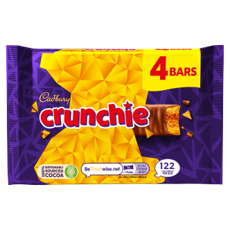 Cadbury Crunchie Snacksize 4Pk 104Gm