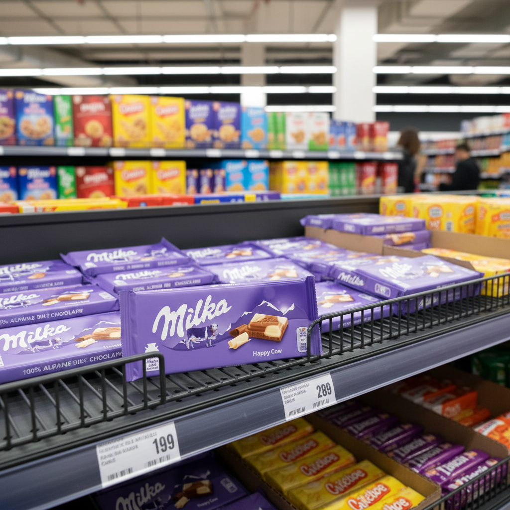 23 x Milka Happy Cows Milk And White Choc Bar 100Gm