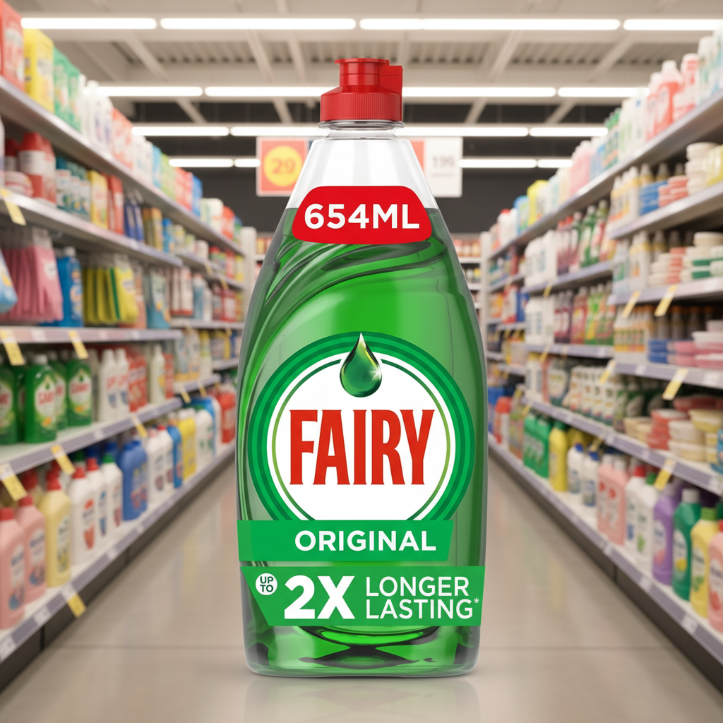 16 x Fairy Original Washing Up Liquid Green With Liftaction 654Ml