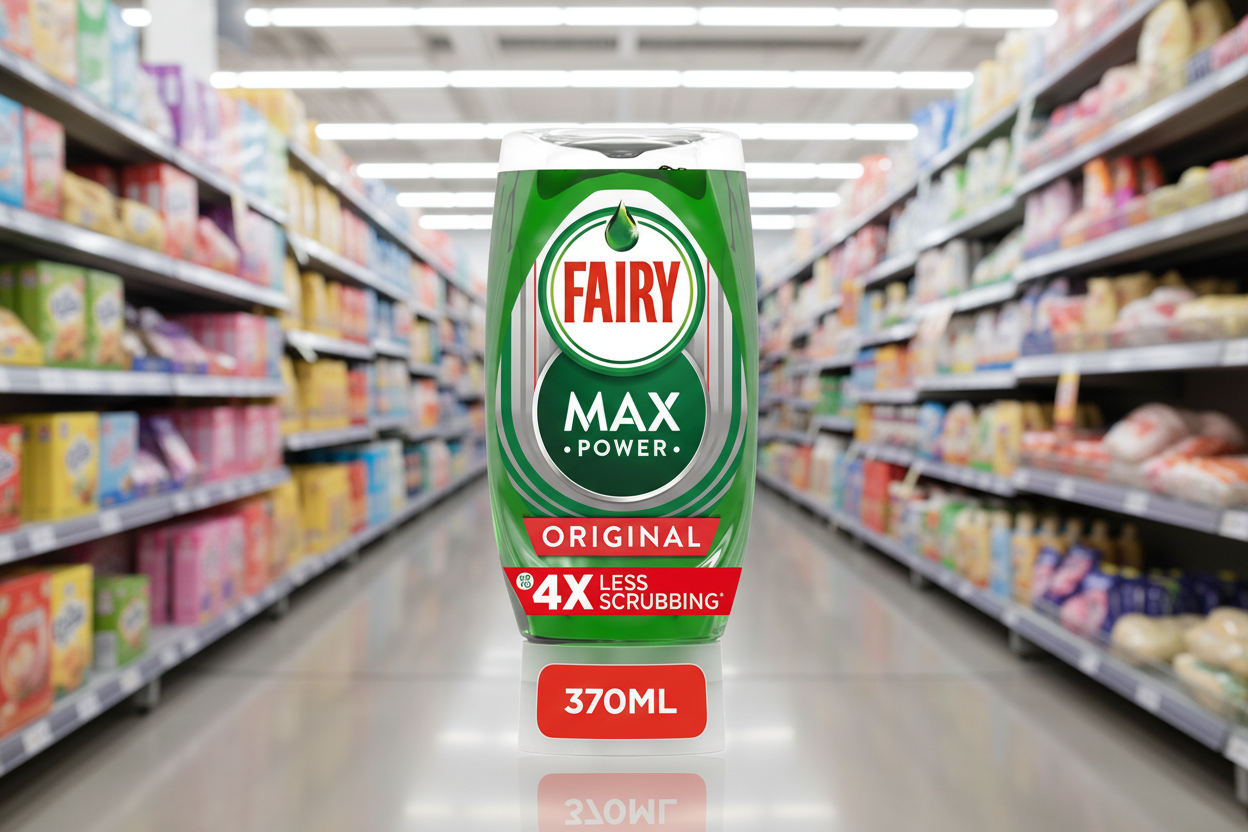 8 x Fairy Max Power Washing Up Liquid 370 Ml