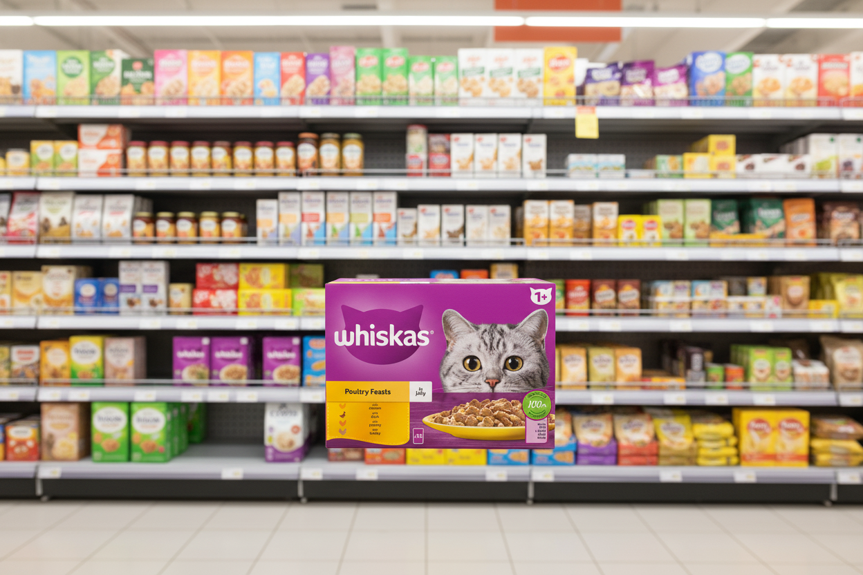 4 x Whiskas 1+ Poultry Feasts In Jelly 12 X 85G (1.02Kg)