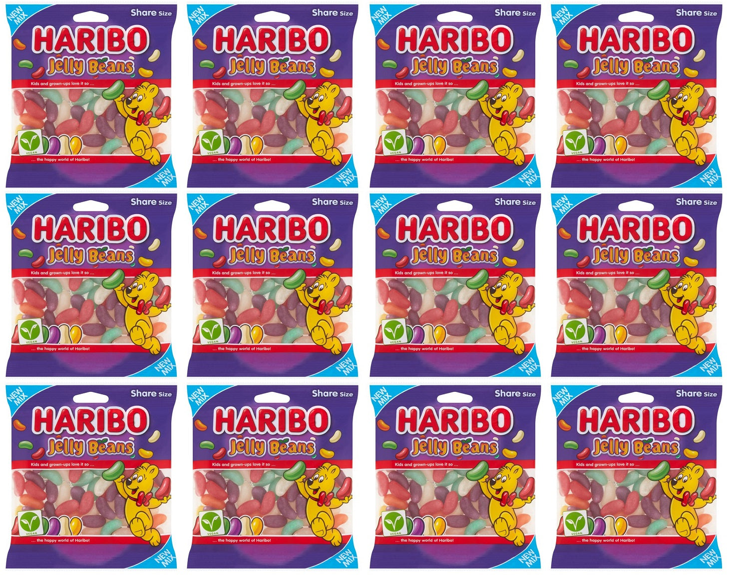 12 x Haribo Jelly Beans 140G