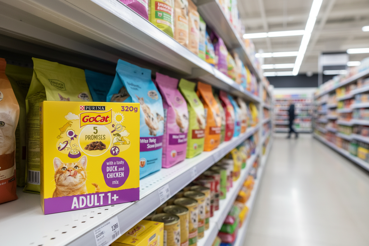 6 x Go-Cat® With Duck And Chicken Mix Dry Cat Food 320G