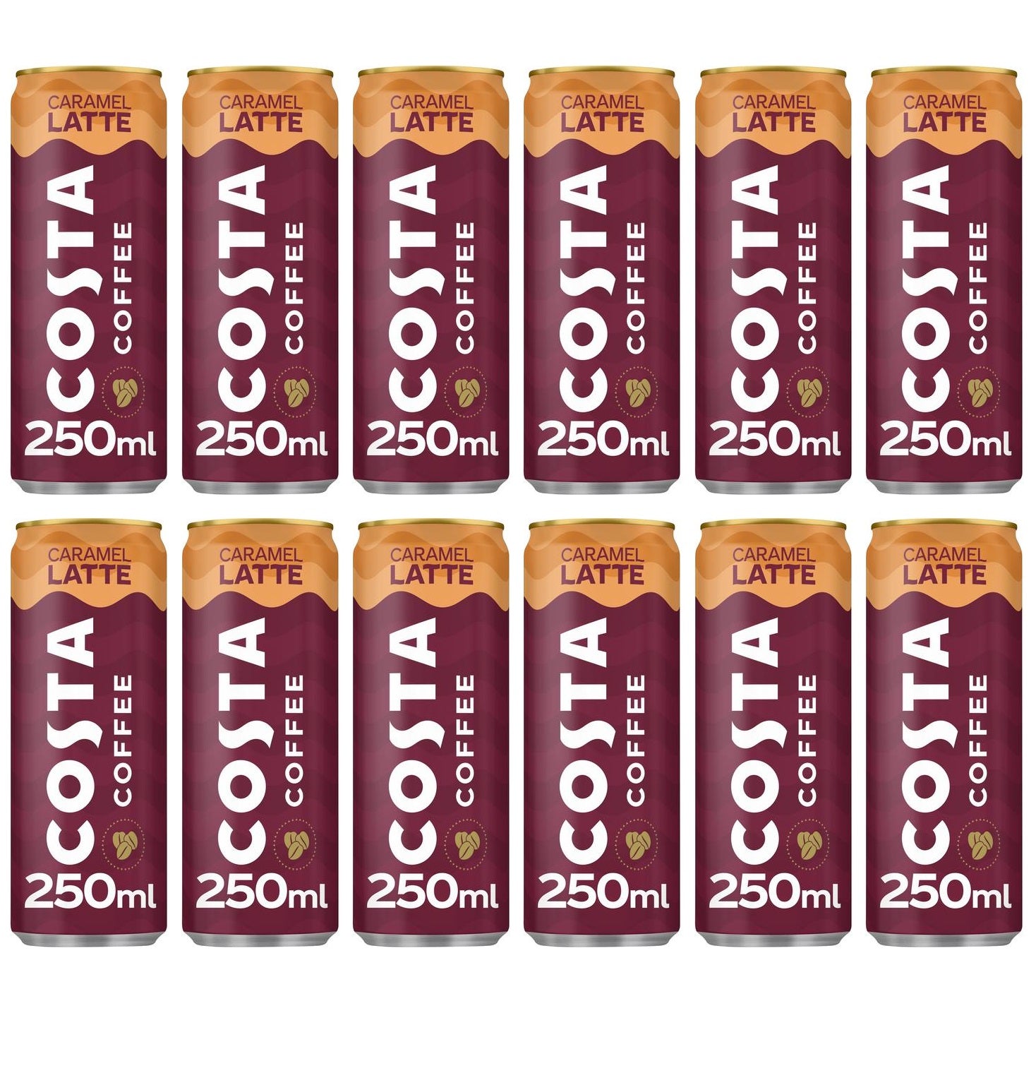12 x Costa Coffee Caramel Latte 250Ml