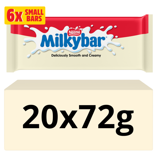 20 X Milkybar White Chocolate Kid Bar Multipack - 6 Pack