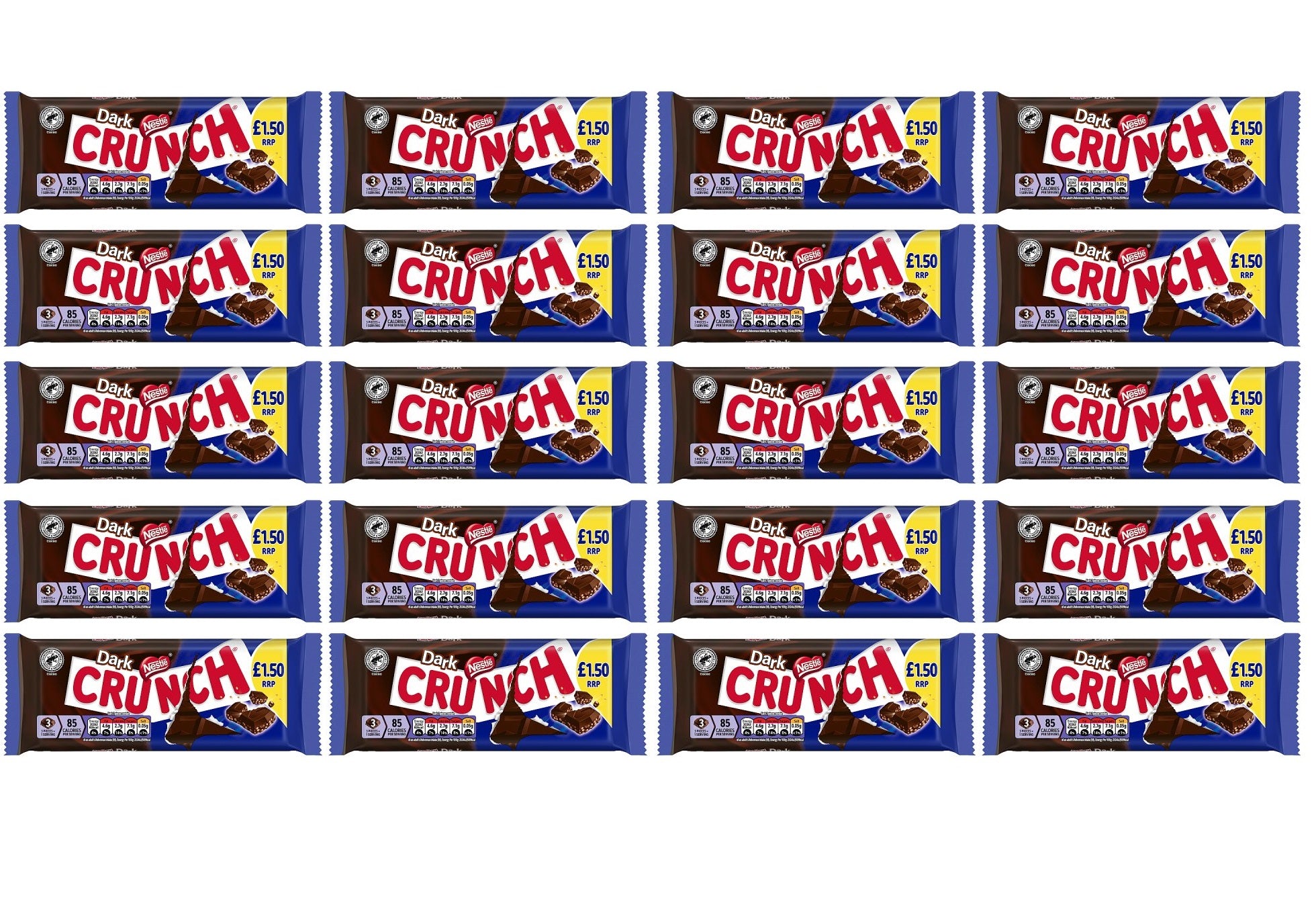 20 x Nestle Crunch Dark Bar - 100GM