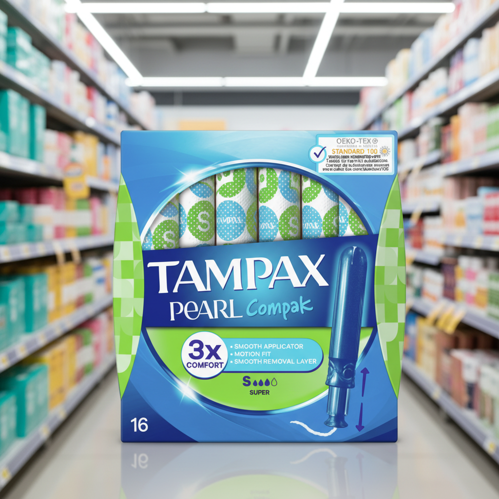 4 x Tampax Compak Pearl Super - 16 Pack