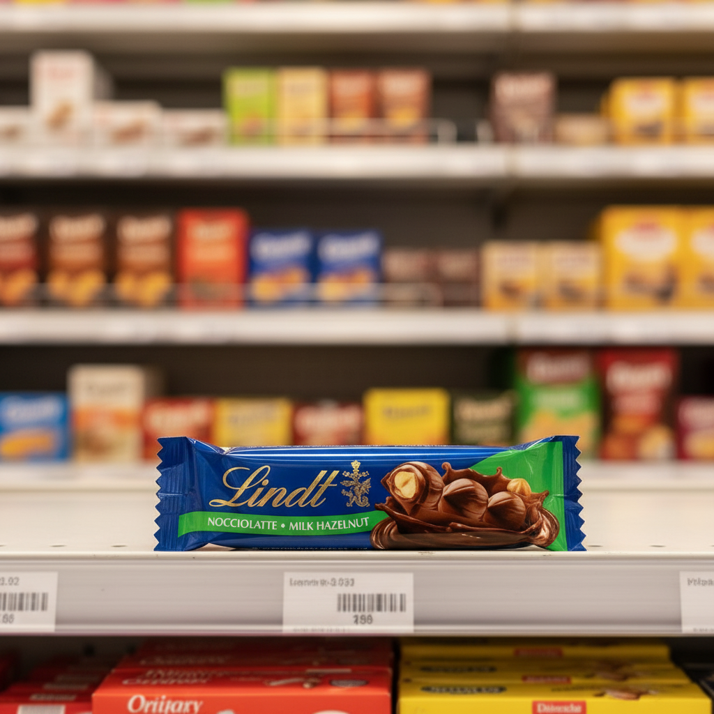 18 x Lindor Nocciolatte Milk Hazelnut Treat Bar 35Gm