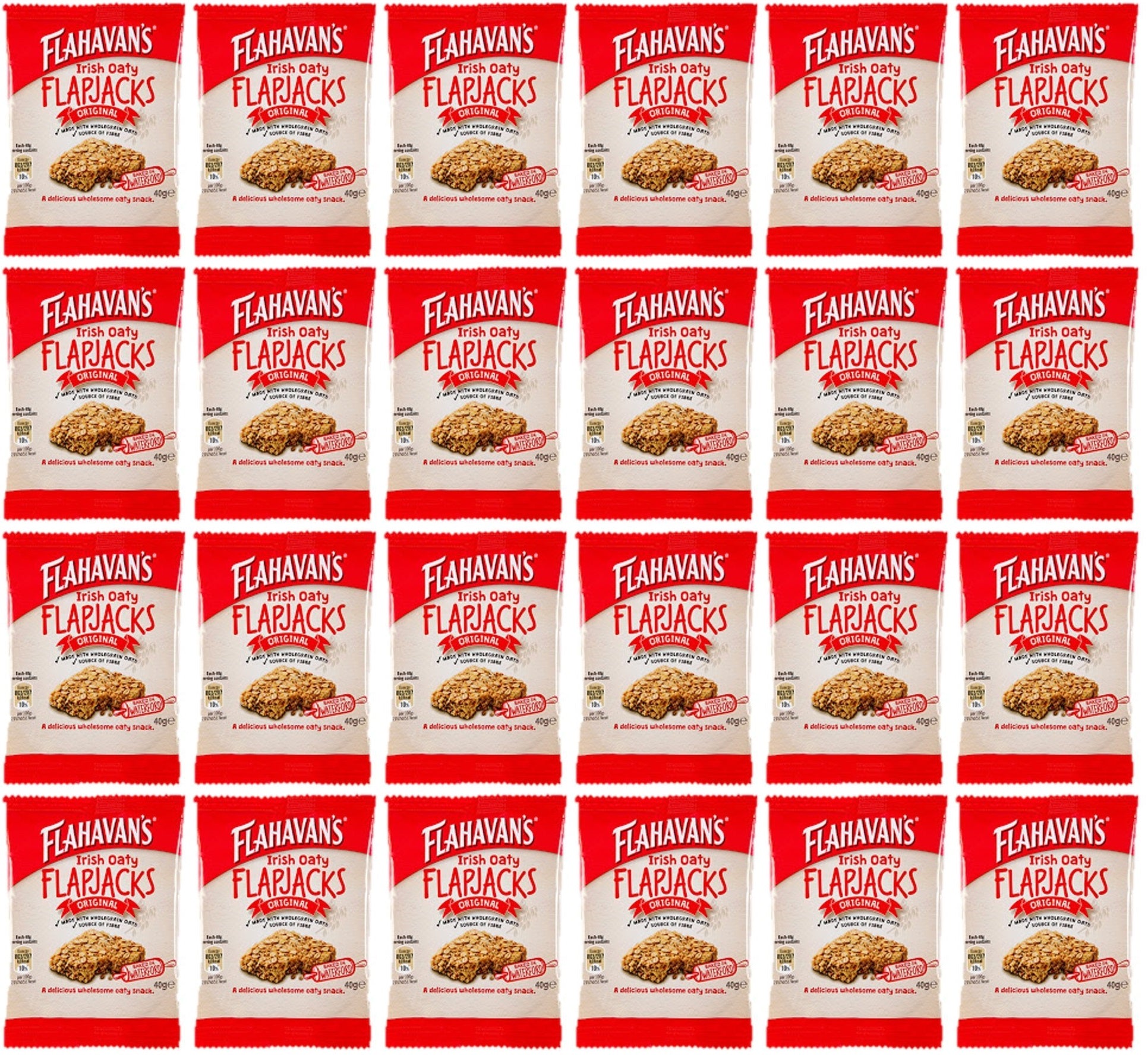 24 x Flahavan's Irish Oaty Flapjacks Original 40G