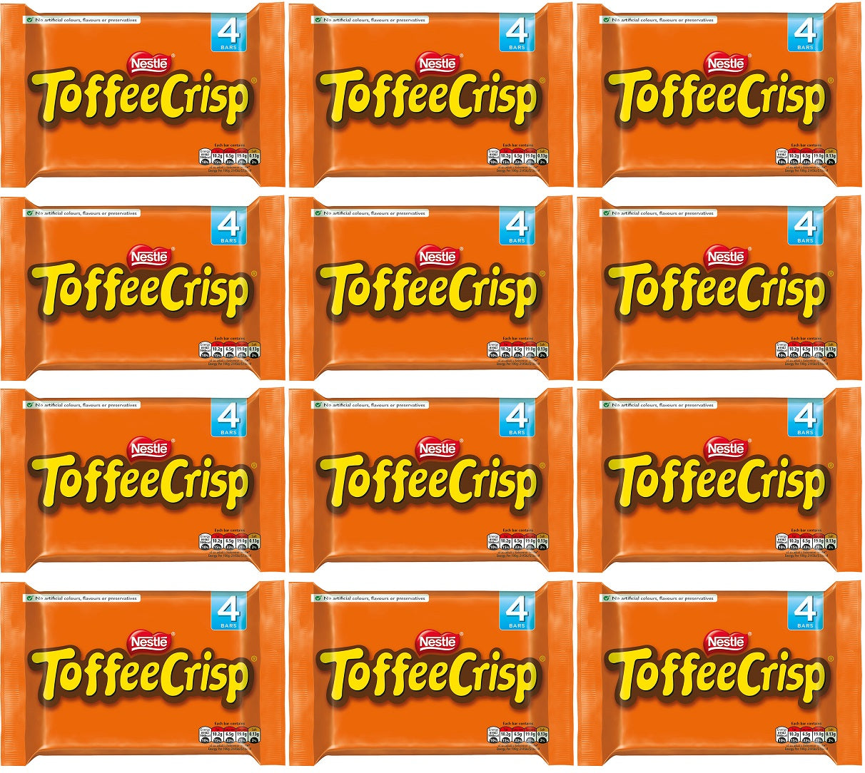 12 x Nestlé Toffee Crisp 4 X 38G (152G)