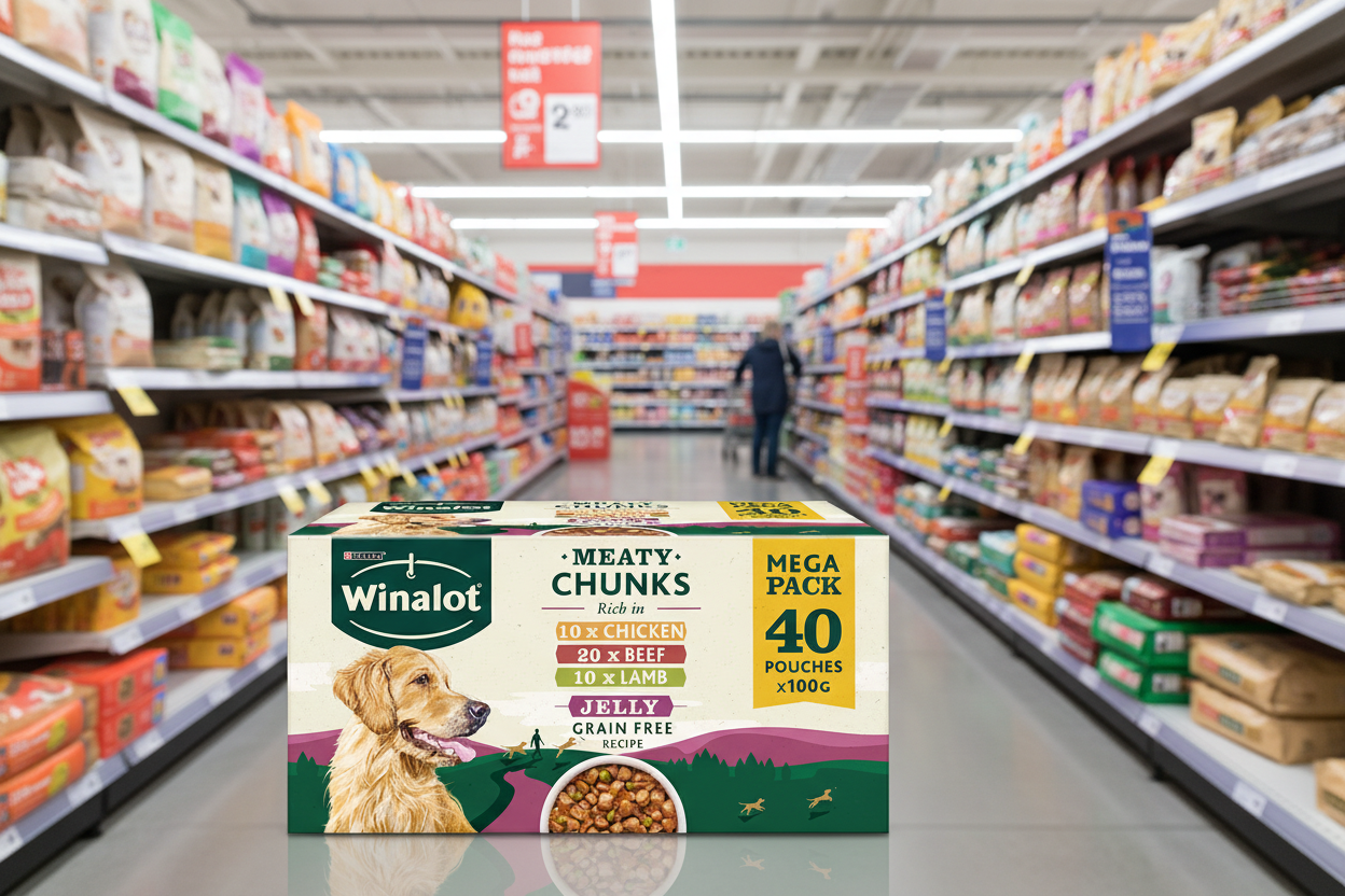 1 x Winalot Dog Meaty Chunks Jelly Selection - 40X100GM