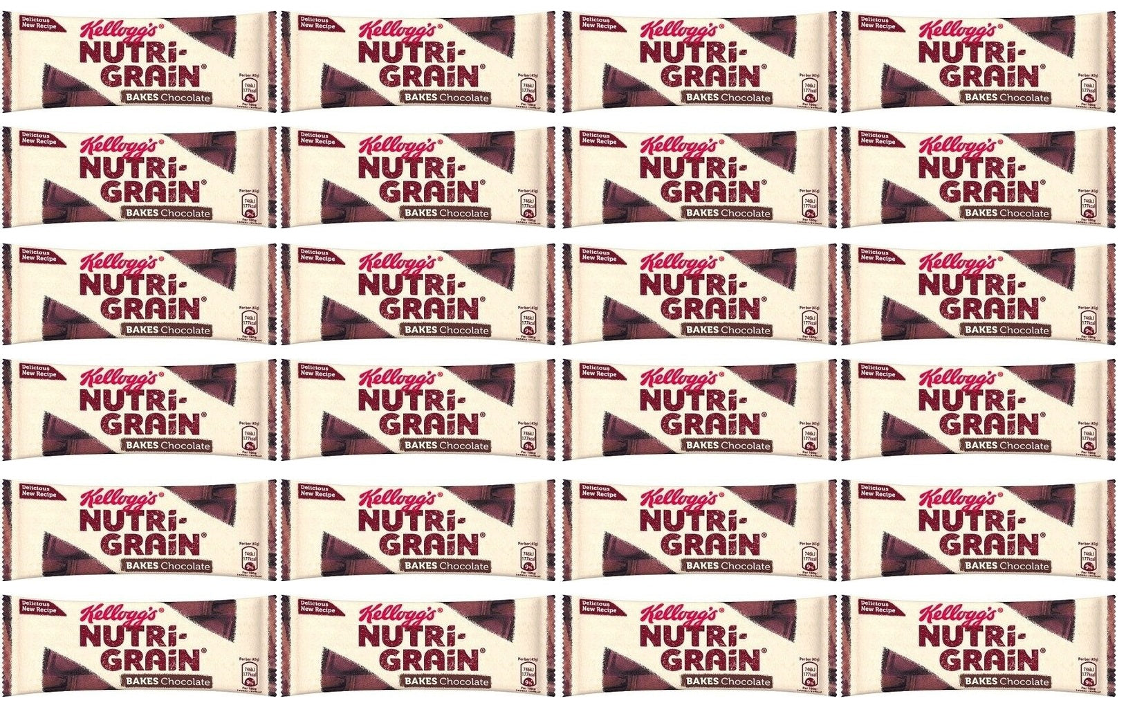 24 x Kellogg's Nutri-Grain Bakes Chocolate 45G
