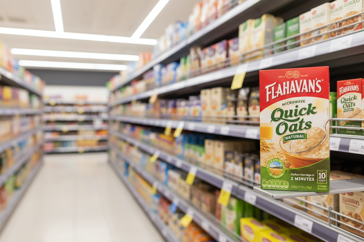 12 x Flahavan's Microwave Quick Oats Natural 10 X 35G (350G)