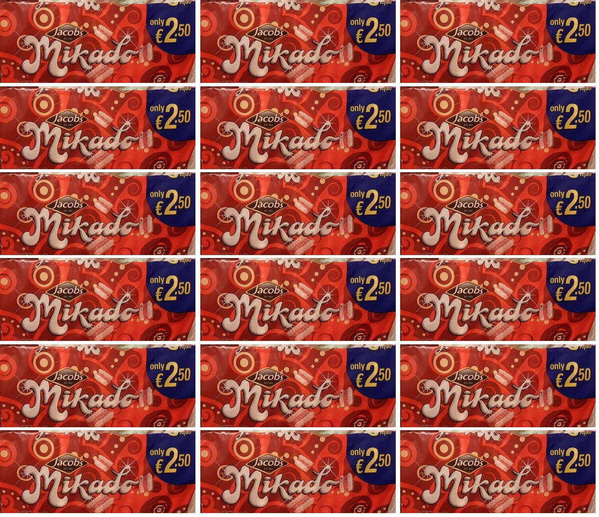 18 x Jacob's Mikado 250G ¤2.50